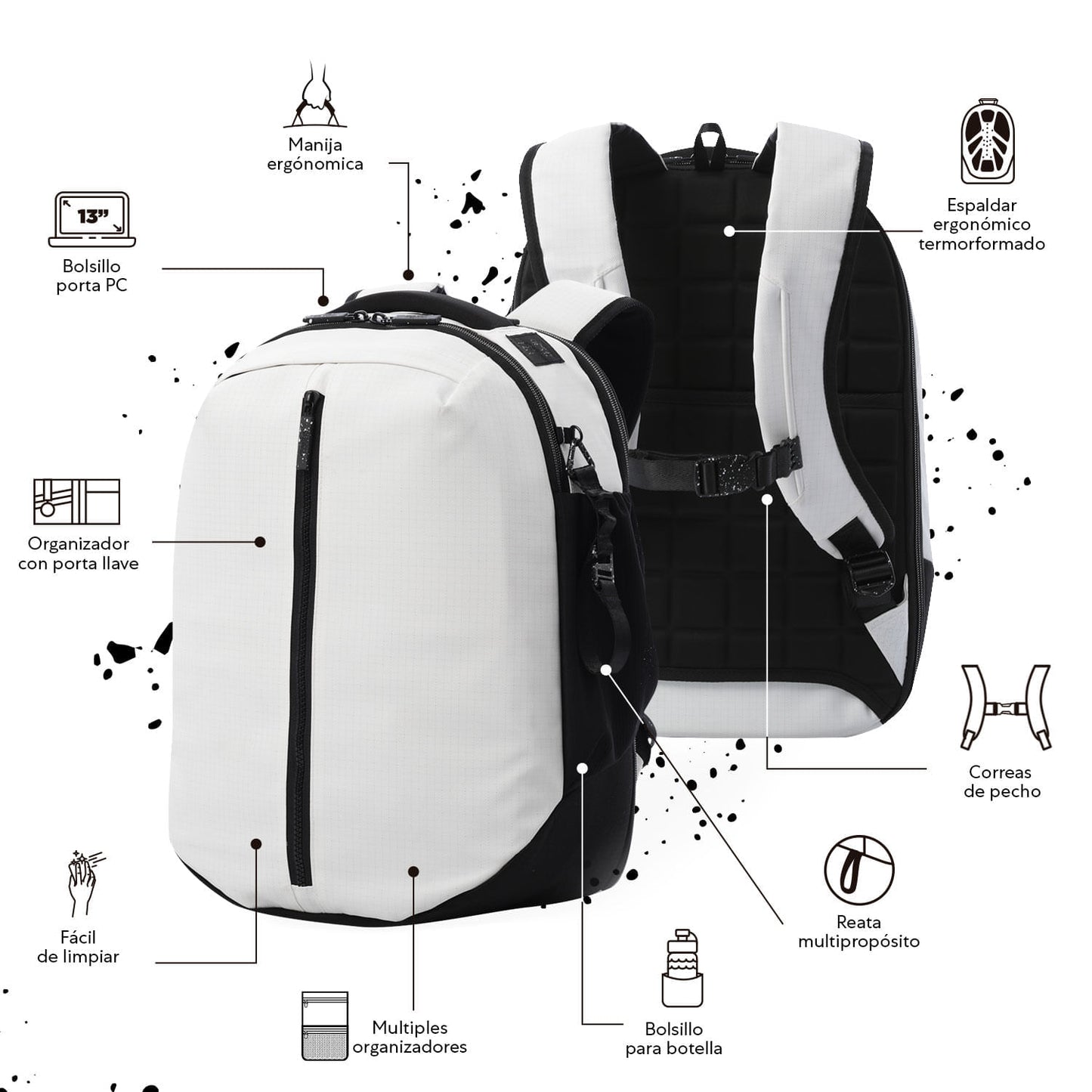 Morral de Viaje Mediano Ramble Blanco