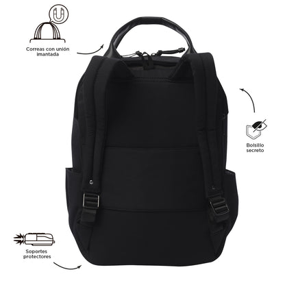 Morral Ejecutivo Porta PC14" Toscana Negro Mujer