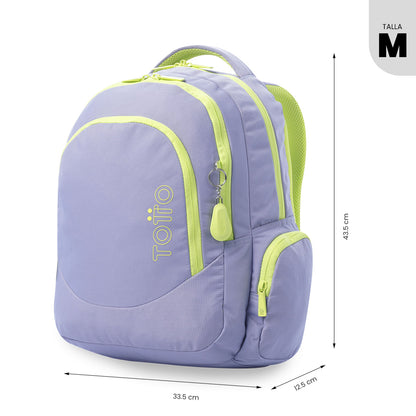 Mochila universitária feminina Luciano 2.0 roxa com compartimento para laptop de 15,4".