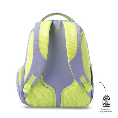 Mochila universitária feminina Luciano 2.0 roxa com compartimento para laptop de 15,4".