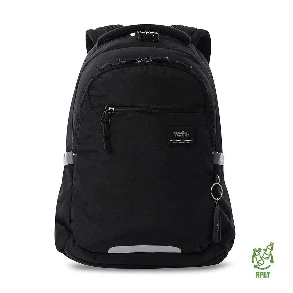 Mochila universitária unissex preta do Mississippi com compartimento para laptop de 14".