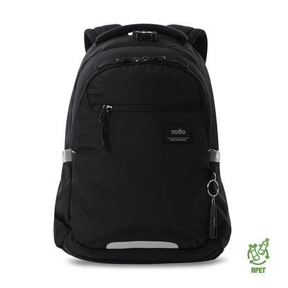 Mochila universitária unissex preta do Mississippi com compartimento para laptop de 14".