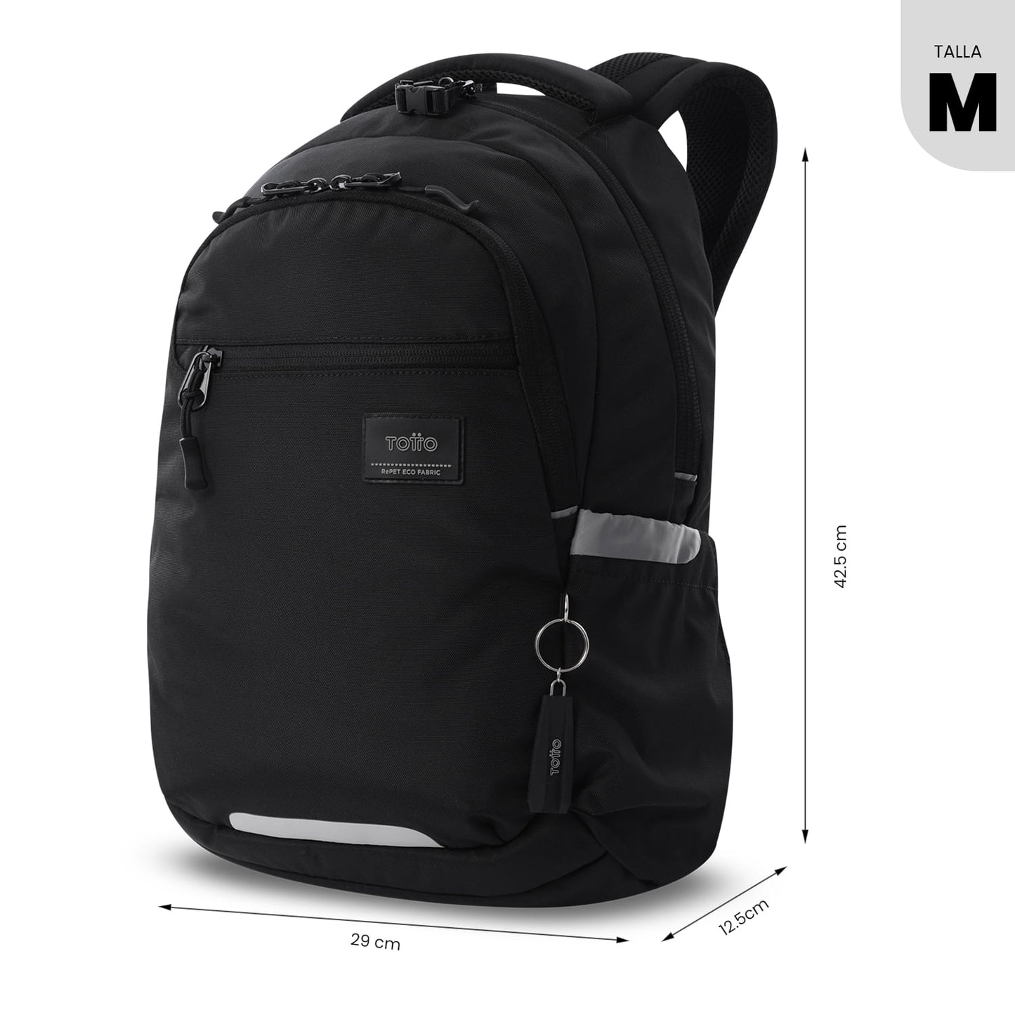 Mochila universitária unissex preta do Mississippi com compartimento para laptop de 14".