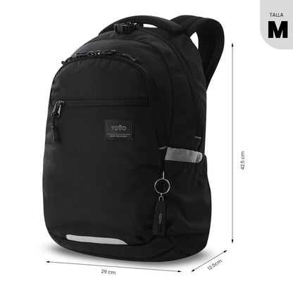 Mochila universitária unissex preta do Mississippi com compartimento para laptop de 14".