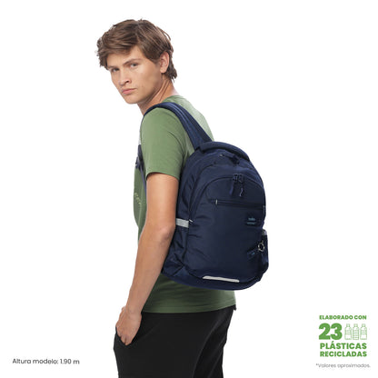 Mochila universitária unissex azul Mississippi com compartimento para laptop de 14".