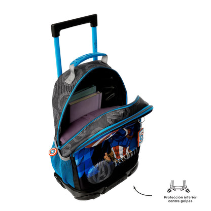 Morral con ruedas Niño Avengers Capitán América Mediano Gris