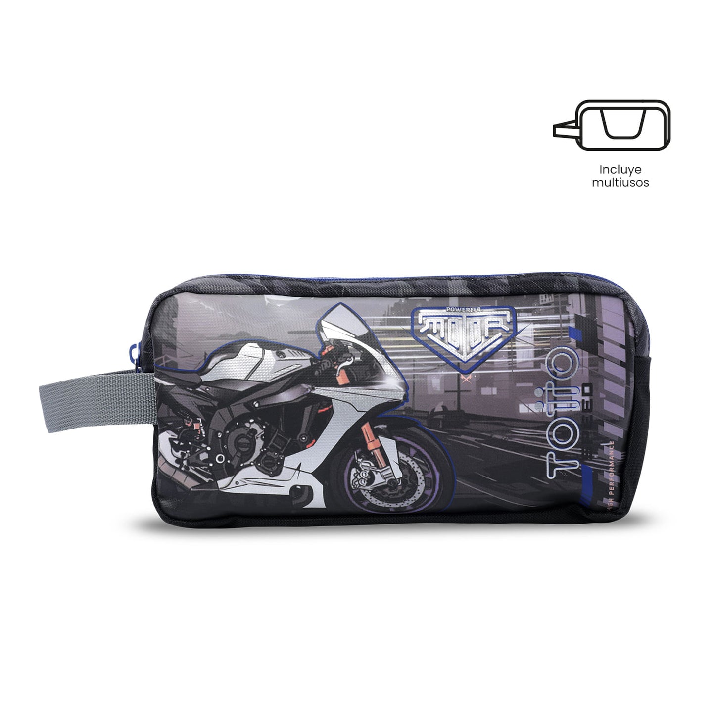 Combo Escolar Niño X3 Maleta Ruedas+Lonchera+Multiuso Helmet Racer Negro