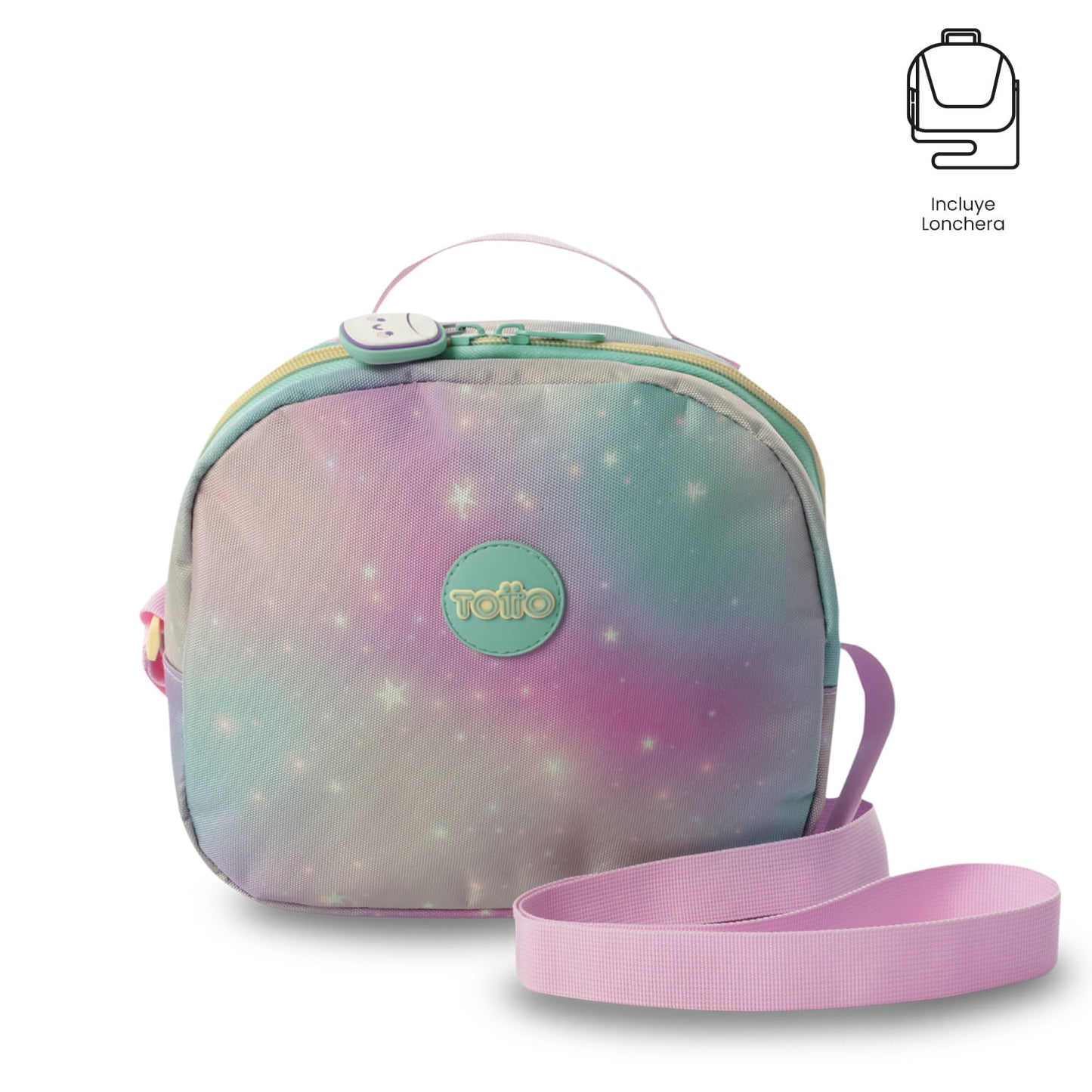Conjunto Escolar Feminino X3: Mala com Rodinhas + Lancheira + Bolsa Multiuso (Cinza Suave)