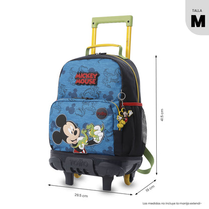 Maleta para Niño con ruedas Mickey Mediano Azul