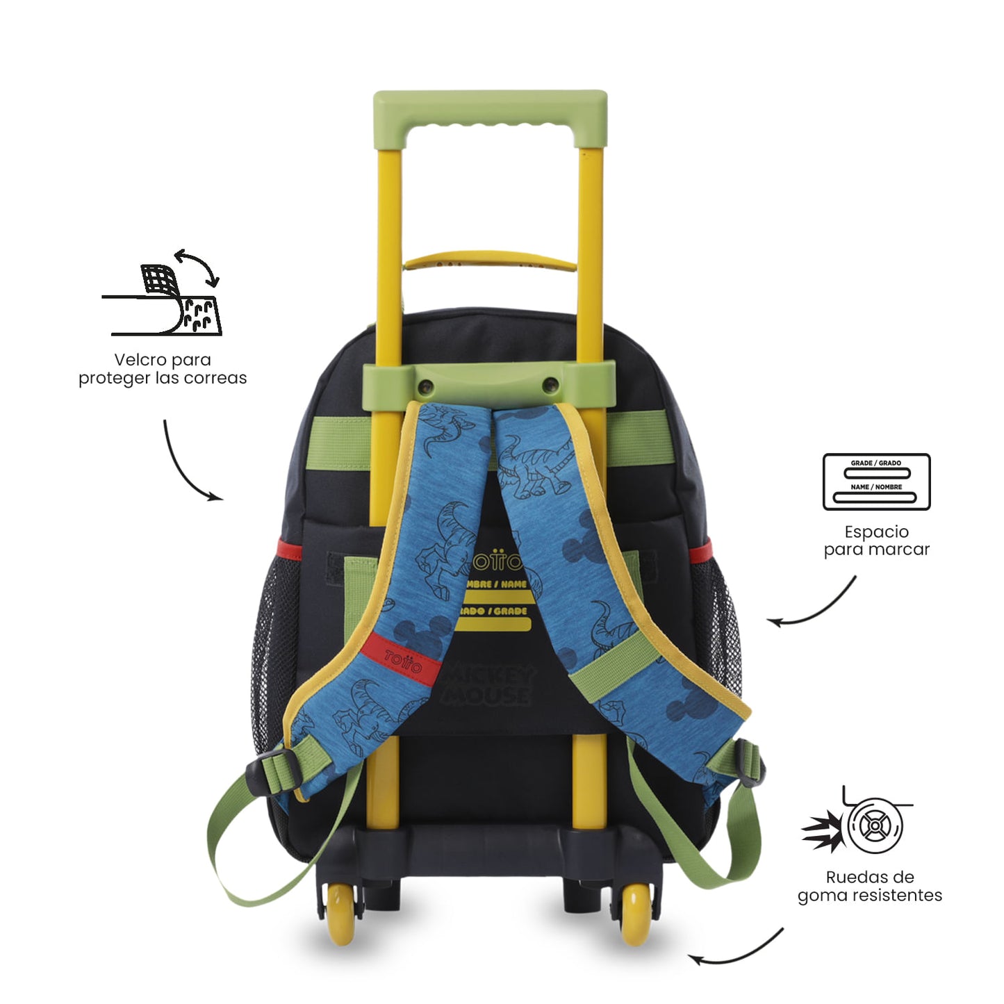 Maleta para Niño con ruedas Mickey Mediano Azul