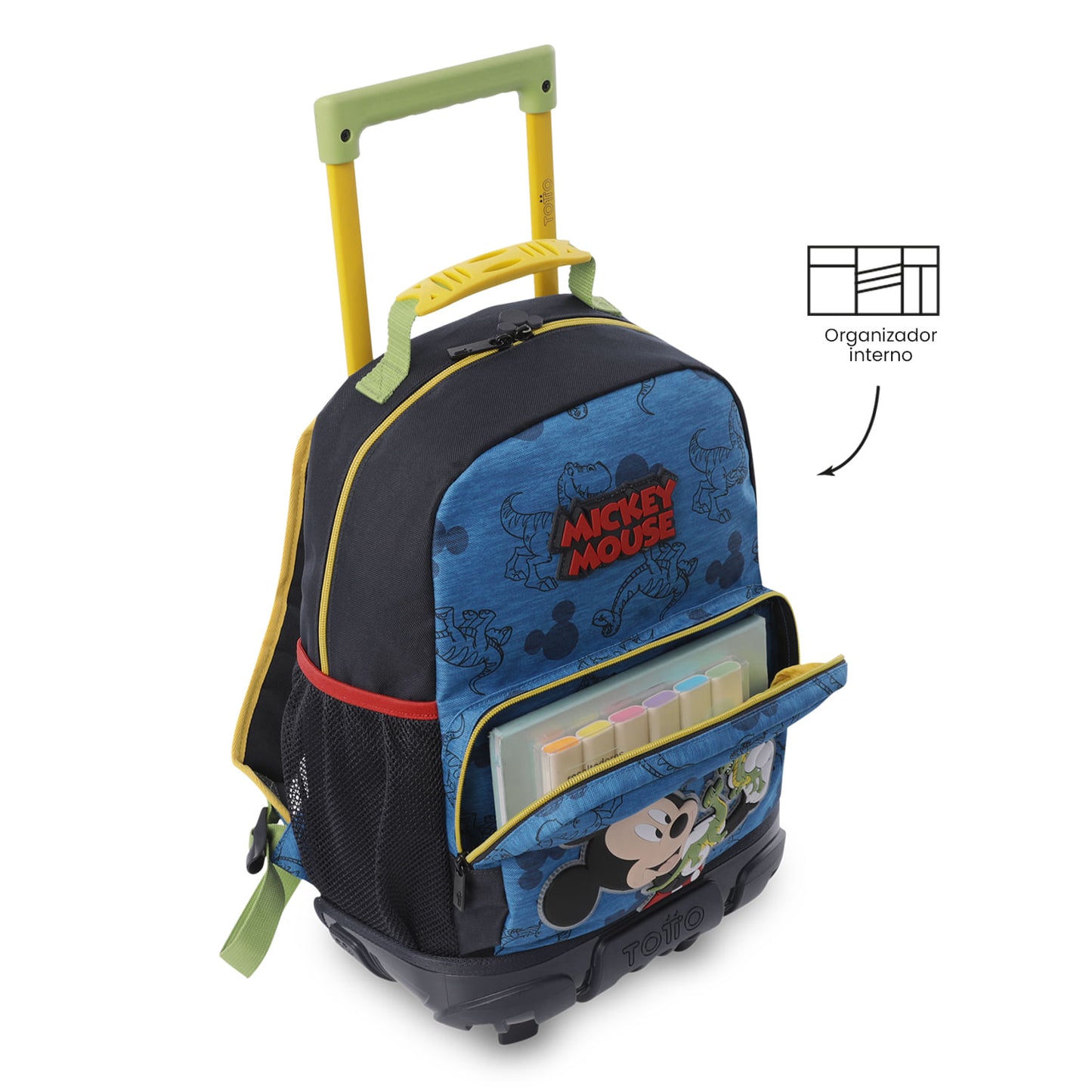 Maleta para Niño con ruedas Mickey Mediano Azul