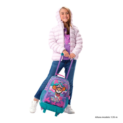 Morral con ruedas Niña Paw Patrol Mediano Morado