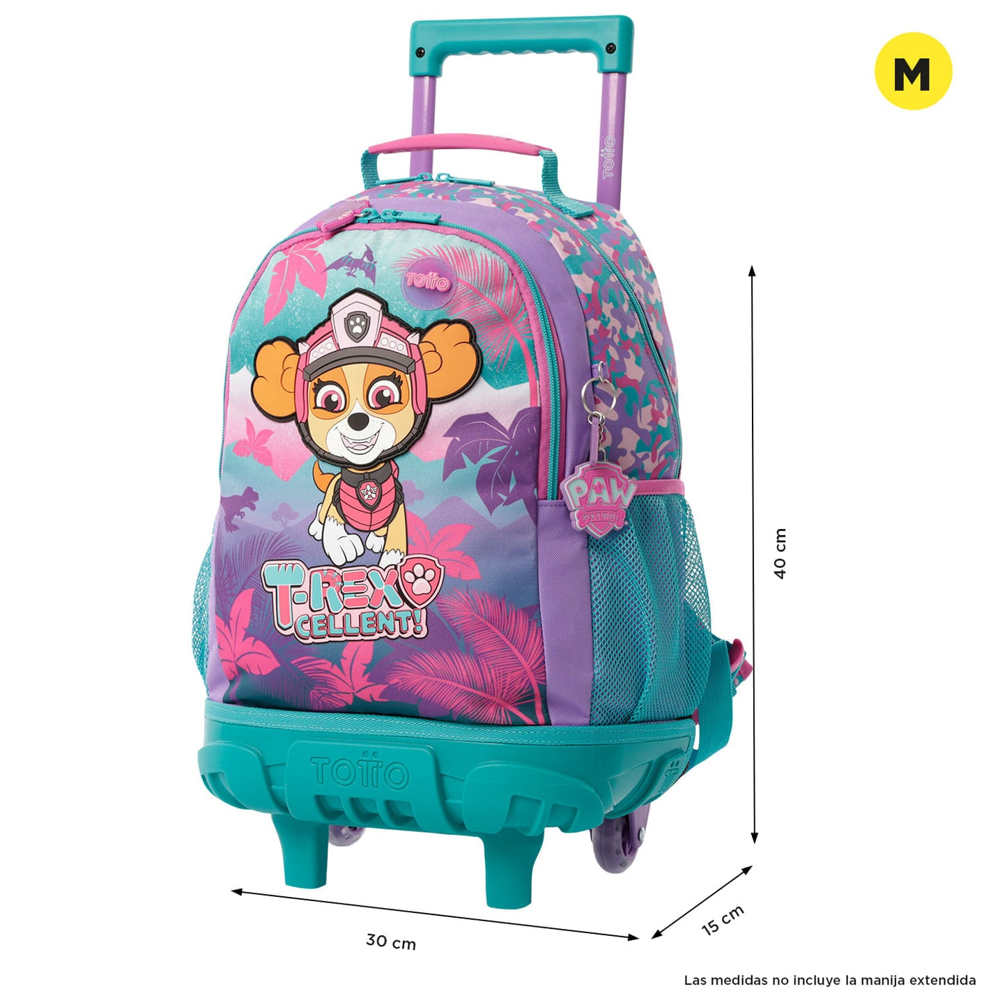 Morral con ruedas Niña Paw Patrol Mediano Morado
