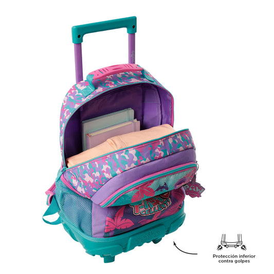 Morral con ruedas Niña Paw Patrol Mediano Morado