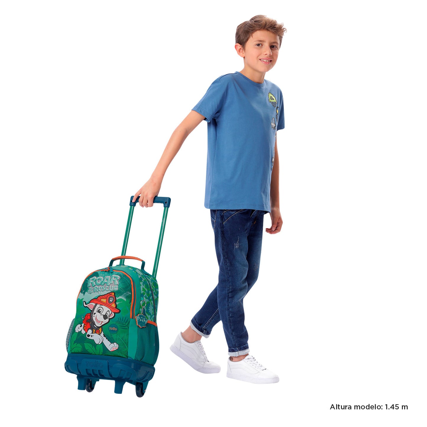Morral con ruedas Niño Paw Patrol Mediano Verde