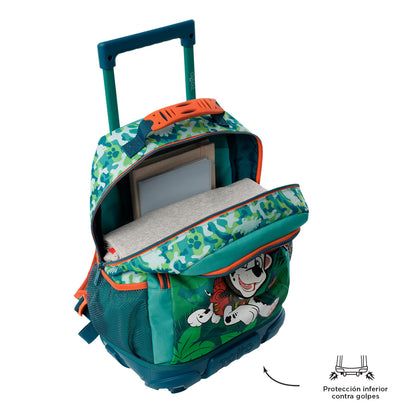 Morral con ruedas Niño Paw Patrol Mediano Verde