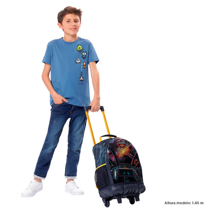 Morral con ruedas Niño Sentinel Mediano Gris