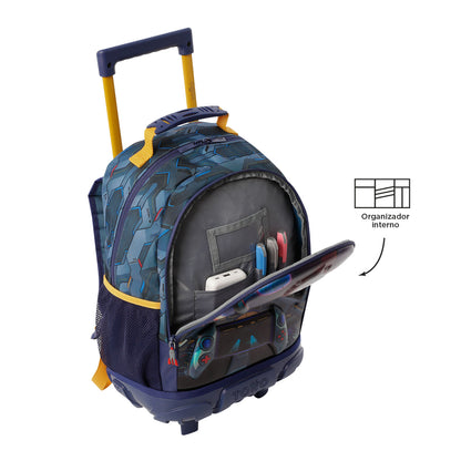 Morral con ruedas Niño Sentinel Mediano Gris