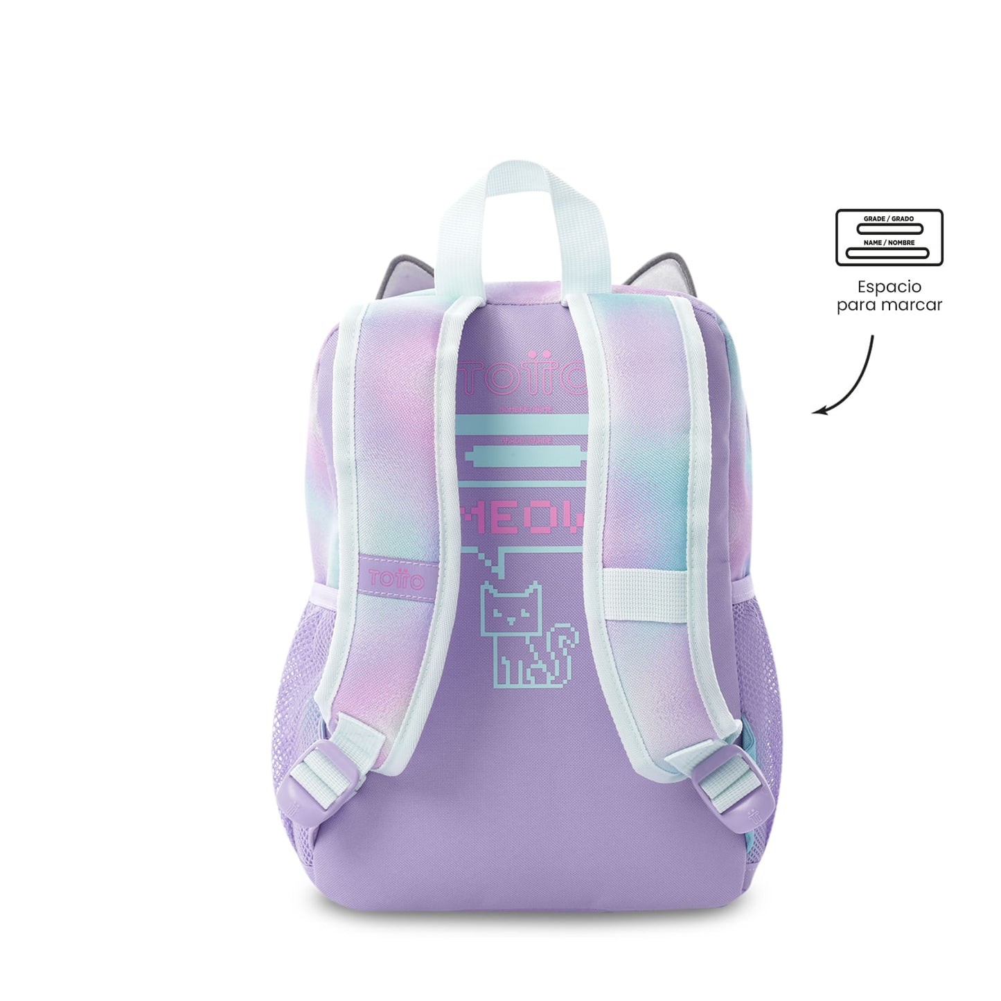 Mochila pequena roxa Andy Cat para meninas