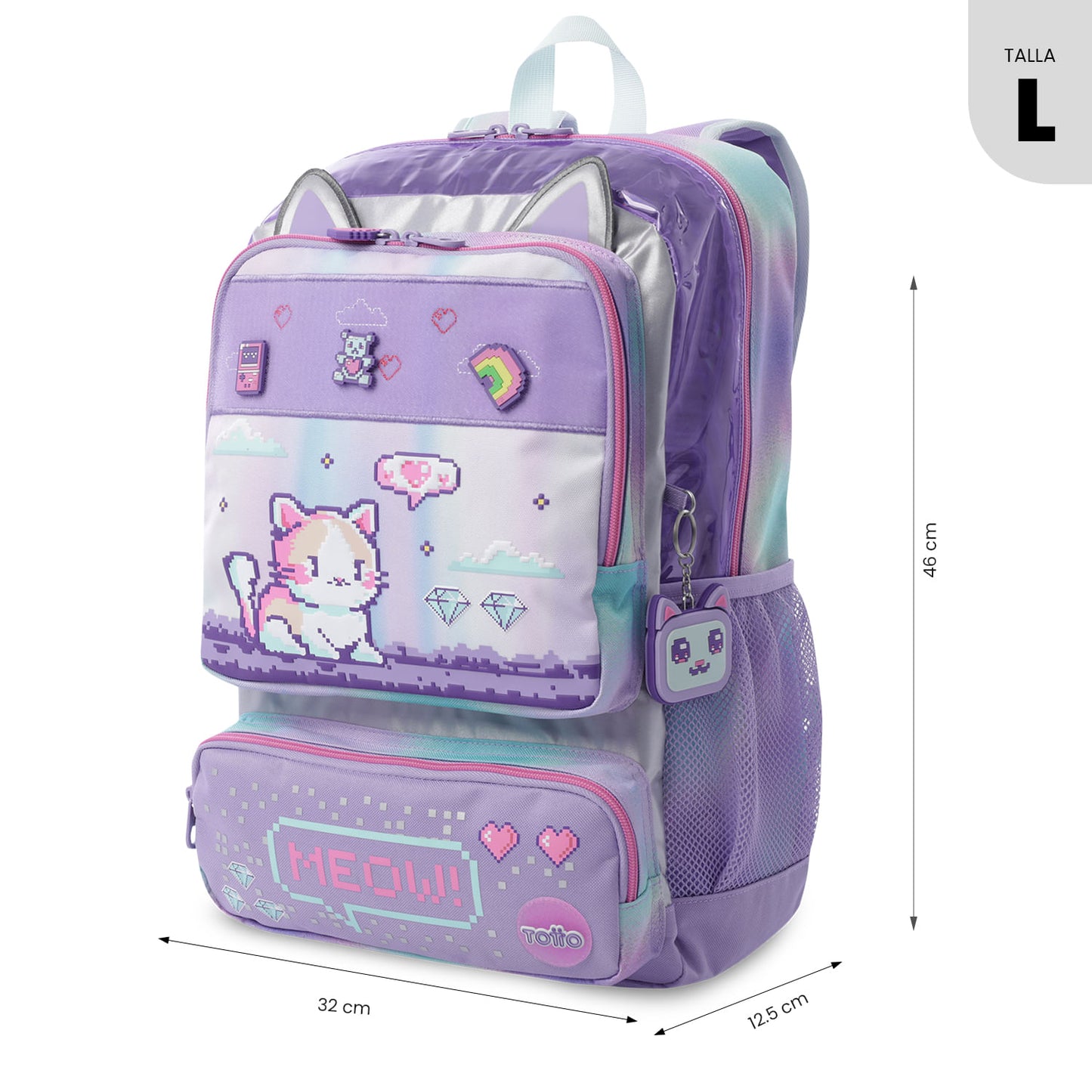 Morral para Niña Andy Cat Grande Morado