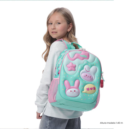 Morral para Niña Bunny Pump Mediano Verde