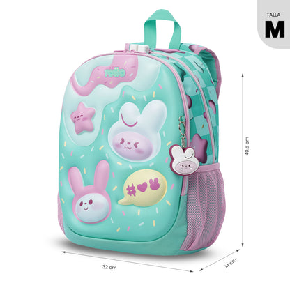 Morral para Niña Bunny Pump Mediano Verde