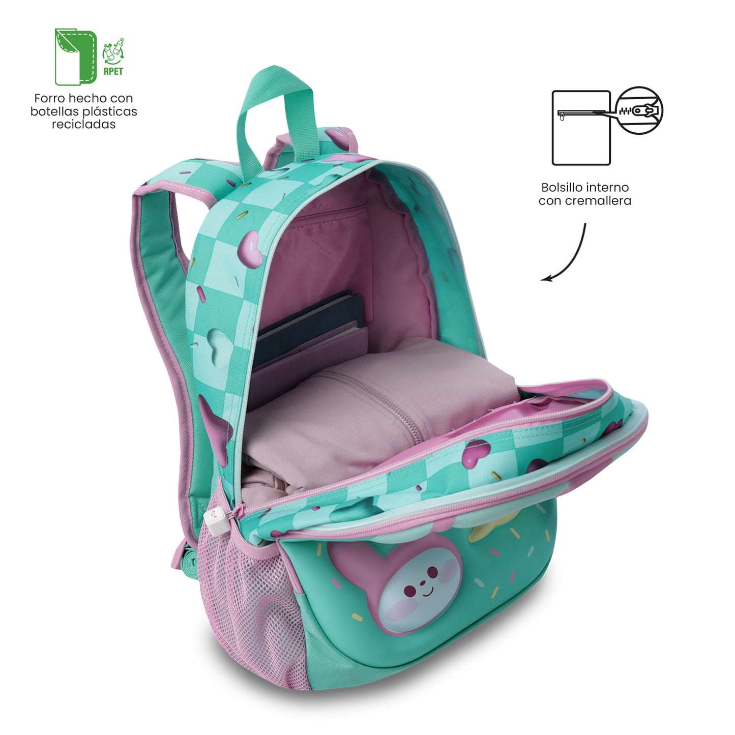 Morral para Niña Bunny Pump Mediano Verde