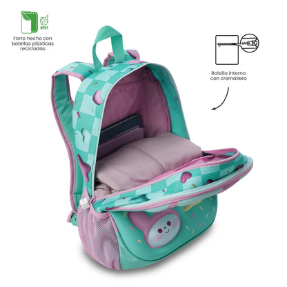 Morral para Niña Bunny Pump Mediano Verde