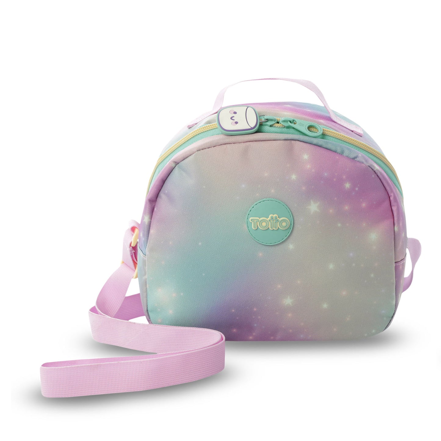Conjunto Escolar Feminino (3 peças): Mochila + Lancheira + Bolsa Multiuso (Cinza Suave)