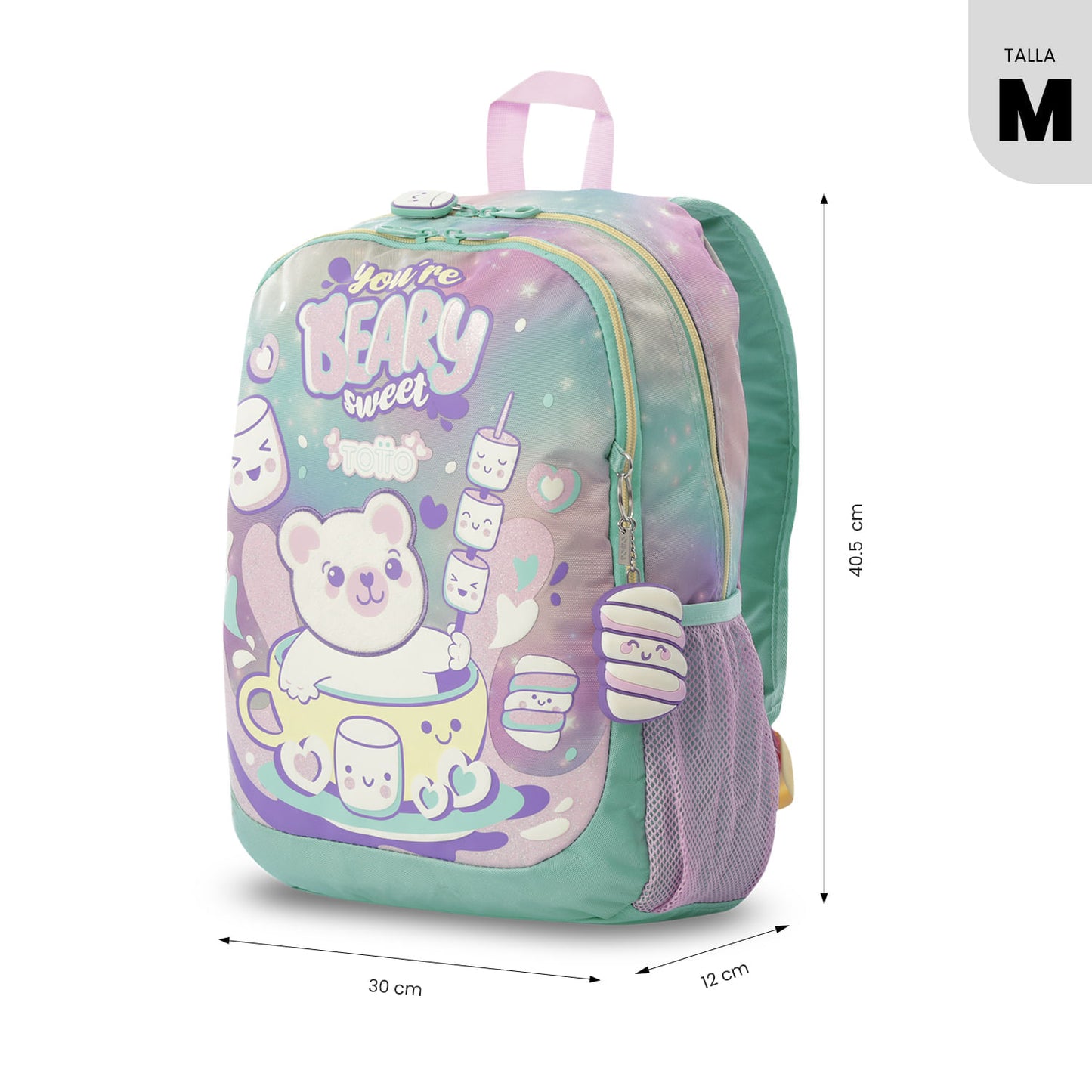 Conjunto Escolar Feminino (3 peças): Mochila + Lancheira + Bolsa Multiuso (Cinza Suave)