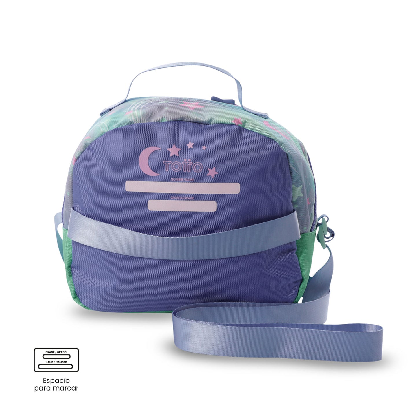 Conjunto Escolar Feminino X3: Mochila + Lancheira + Bolsa Multiuso Sonhos Mágicos (Verde)