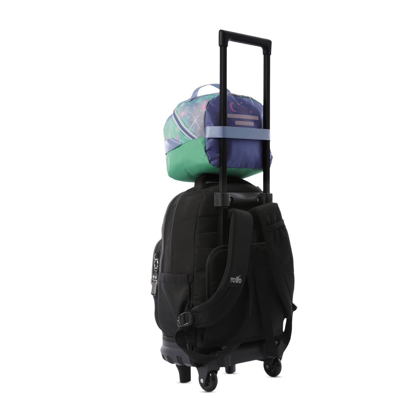 Conjunto Escolar Feminino X3: Mochila + Lancheira + Bolsa Multiuso Sonhos Mágicos (Verde)