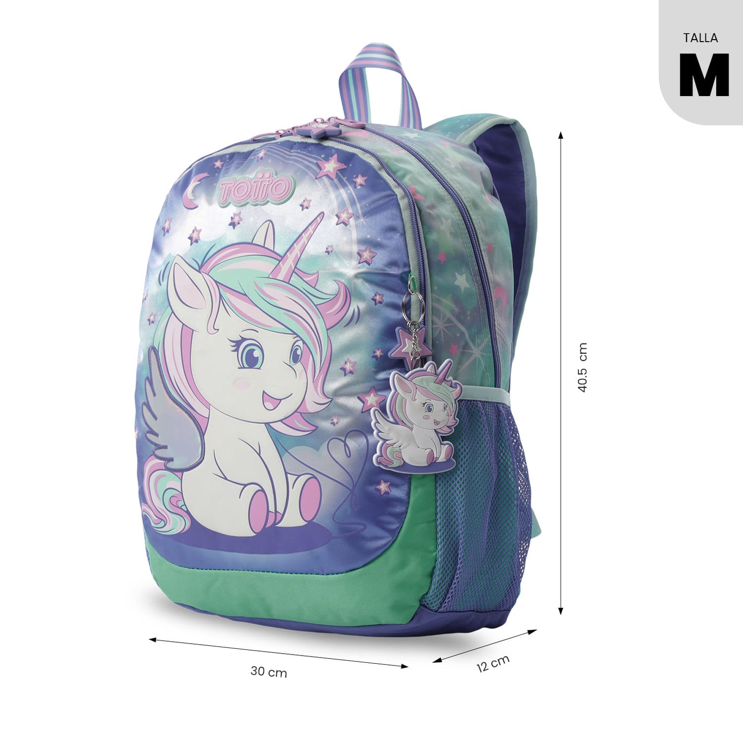 Conjunto Escolar Feminino X3: Mochila + Lancheira + Bolsa Multiuso Sonhos Mágicos (Verde)