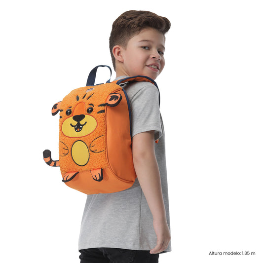 Combo Infantil X2 Morral para Niño Kido Naranja + Gorra Rize