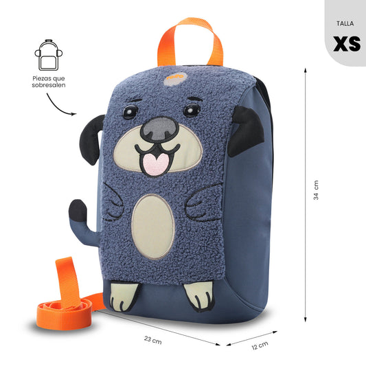 Combo Infantil X2 Morral para Niño Kido Gris + Gorra Rize