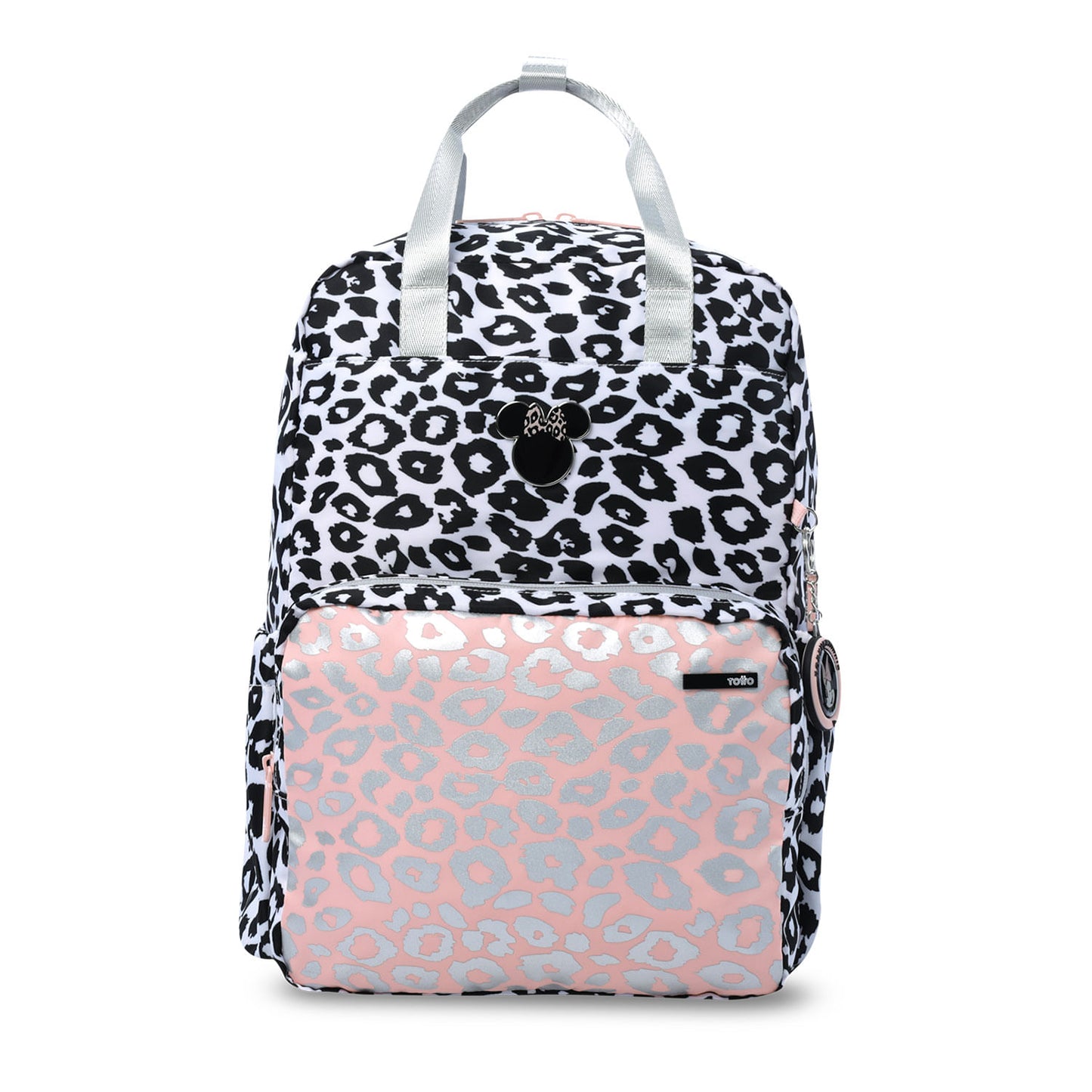 Mochila pequena branca Minnie Mouse Be You para meninas