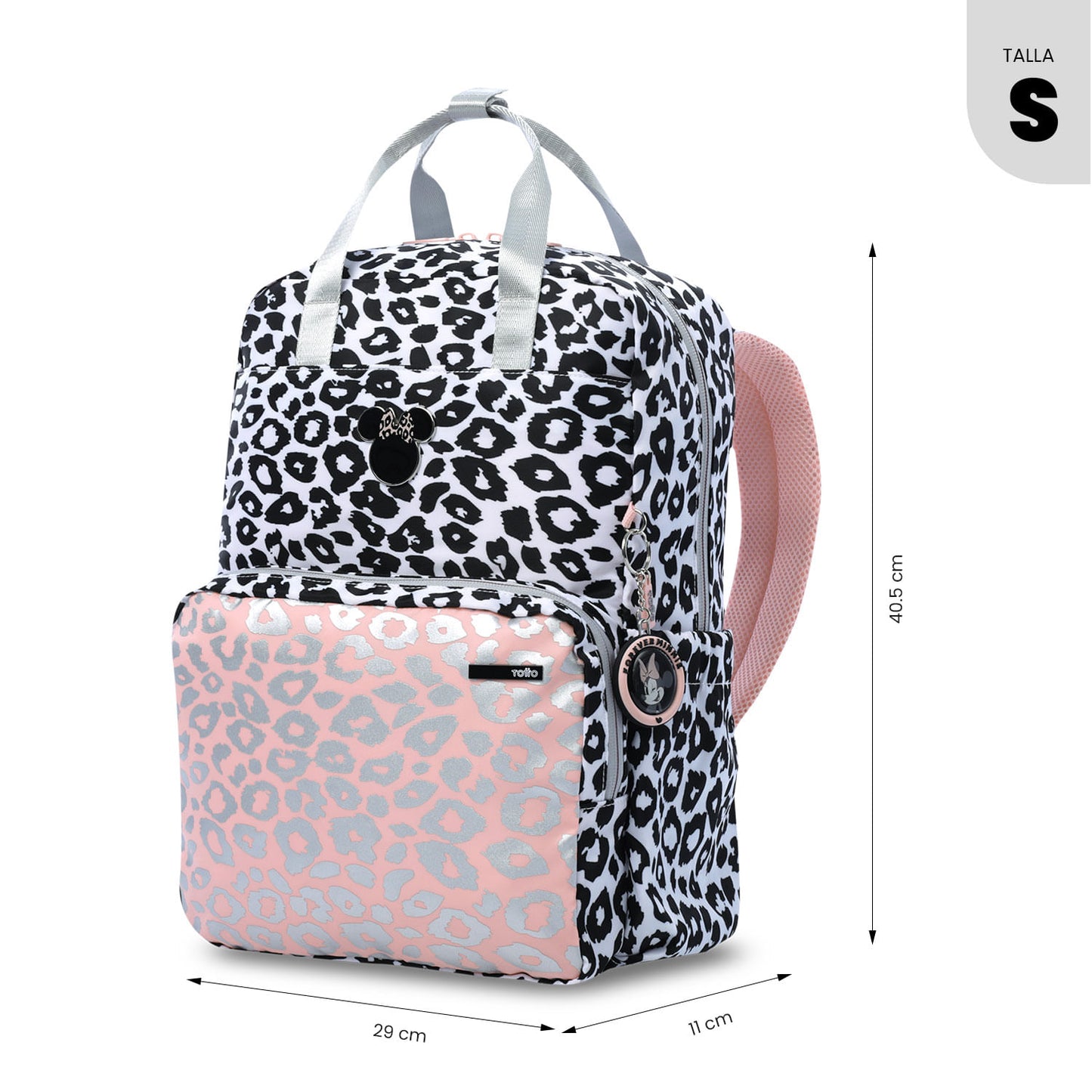 Mochila pequena branca Minnie Mouse Be You para meninas