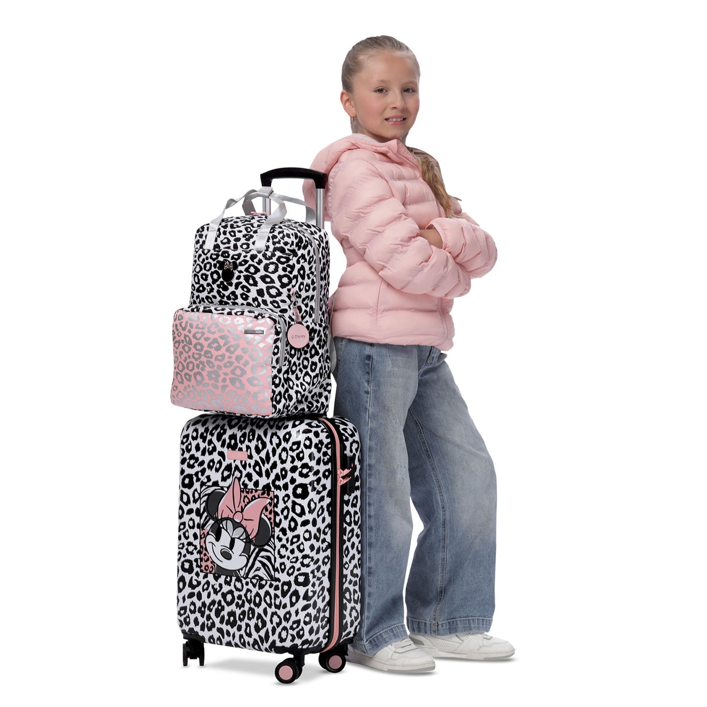 Mochila pequena branca Minnie Mouse Be You para meninas