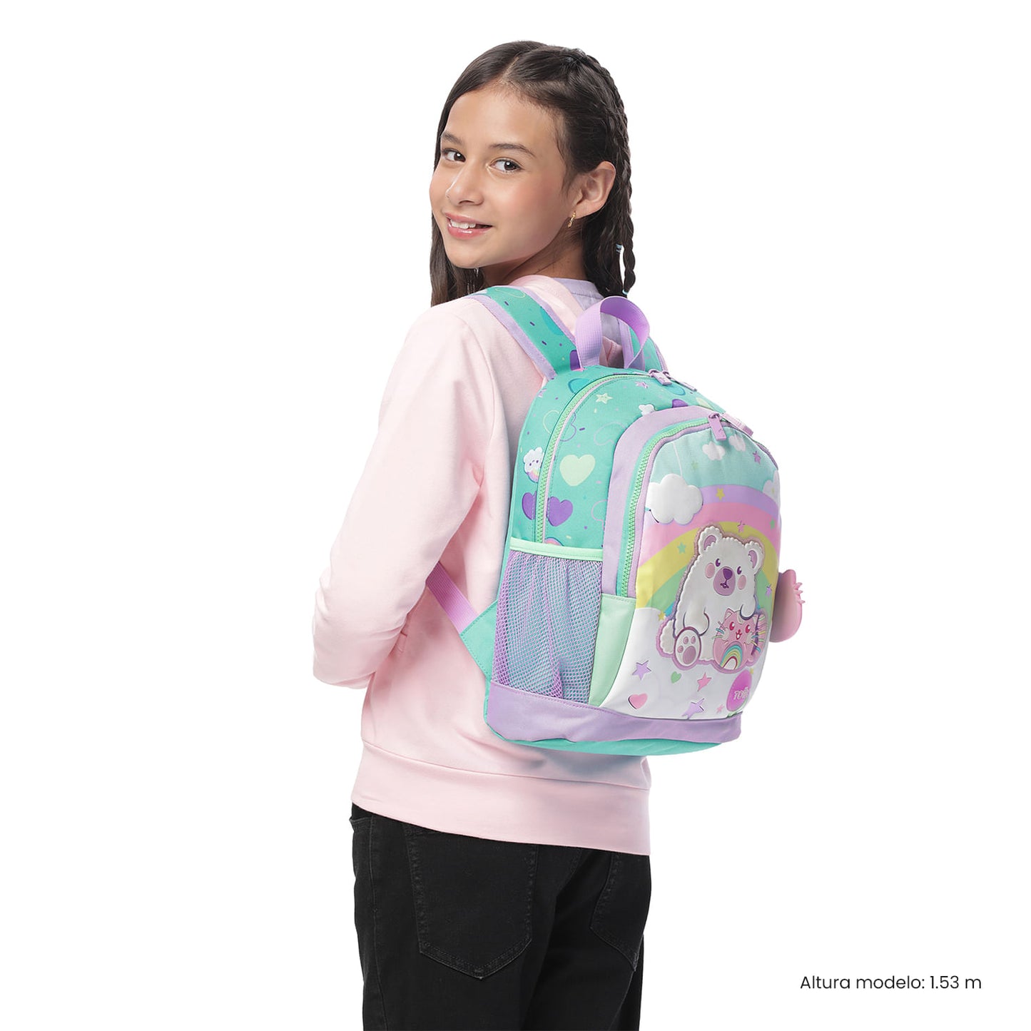 Morral Mediano + Libro Para Colorear Little Magic para Niña Azul