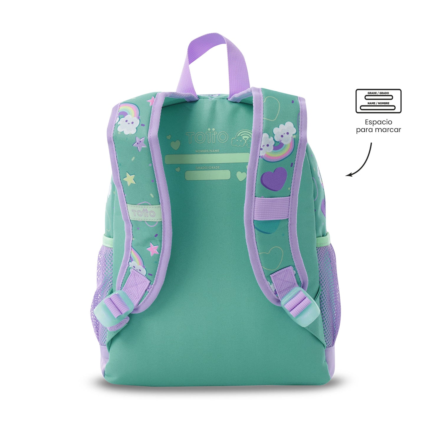 Morral Mediano + Libro Para Colorear Little Magic para Niña Azul