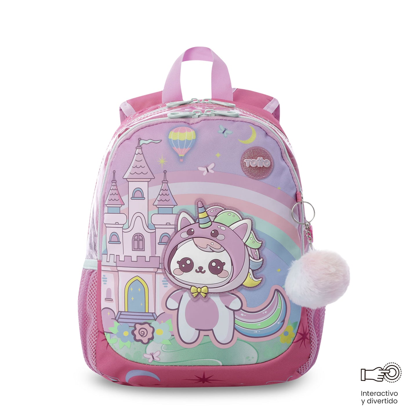 Mochila pequena rosa Magic Spark para meninas