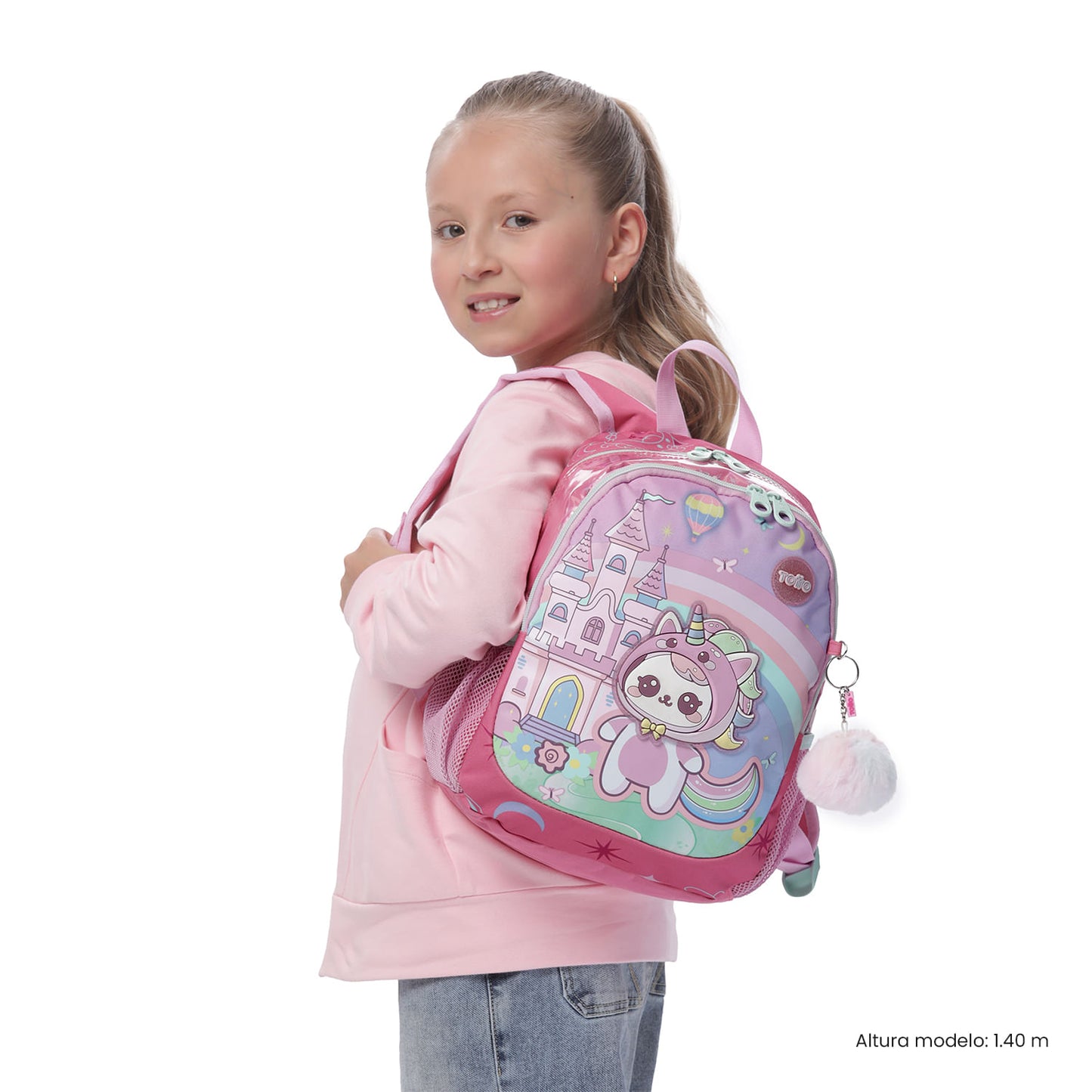 Mochila pequena rosa Magic Spark para meninas