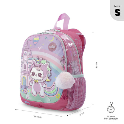 Mochila pequena rosa Magic Spark para meninas