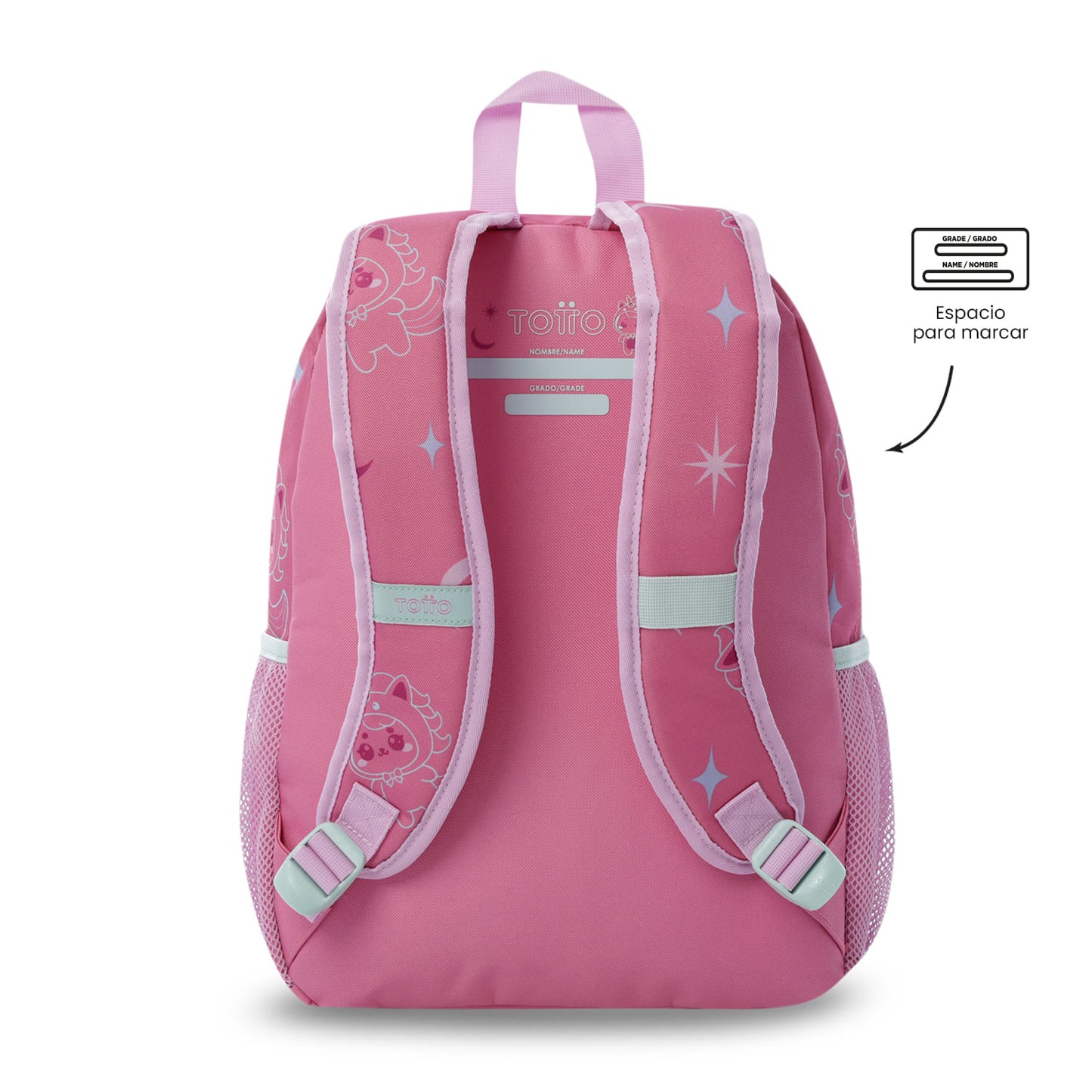 Mochila rosa média Magic Spark para meninas