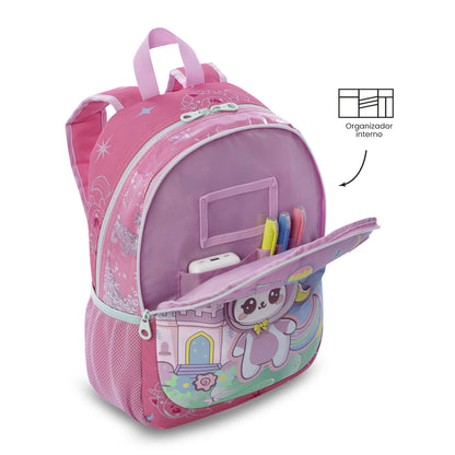 Mochila rosa média Magic Spark para meninas