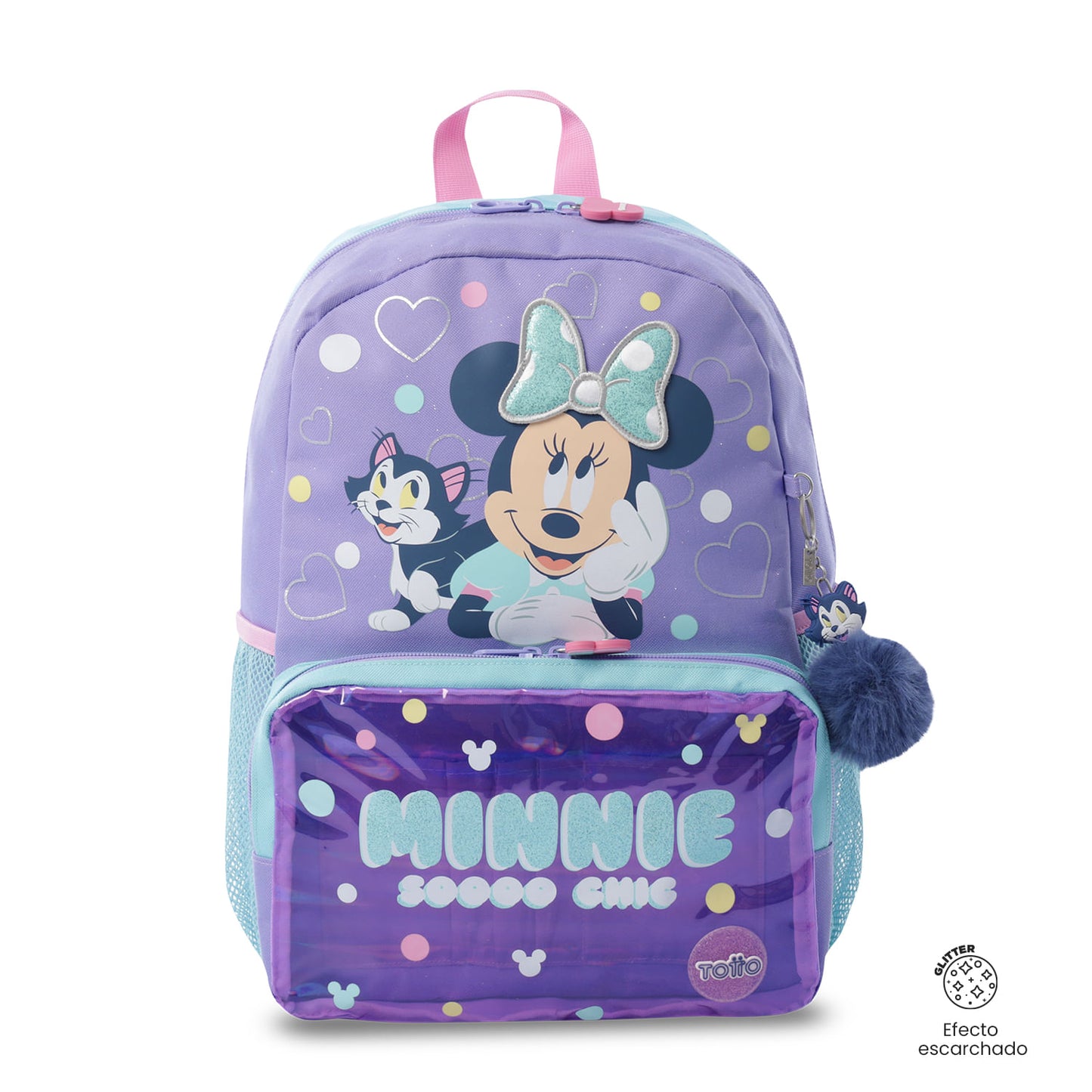 Mochila Minnie Mouse Roxa Média para Meninas
