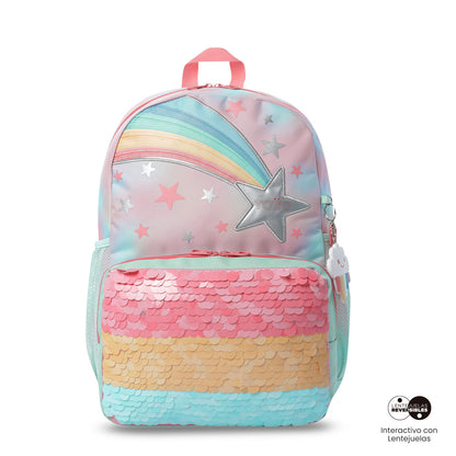 Morral para Niña Rainbow Star Grande Rosado