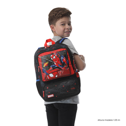 Morral para Niño Spiderman Hero Mediano Negro