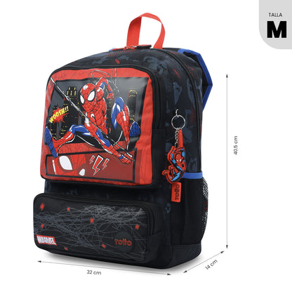 Morral para Niño Spiderman Hero Mediano Negro