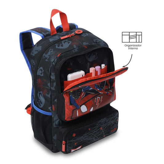 Morral para Niño Spiderman Hero Mediano Negro